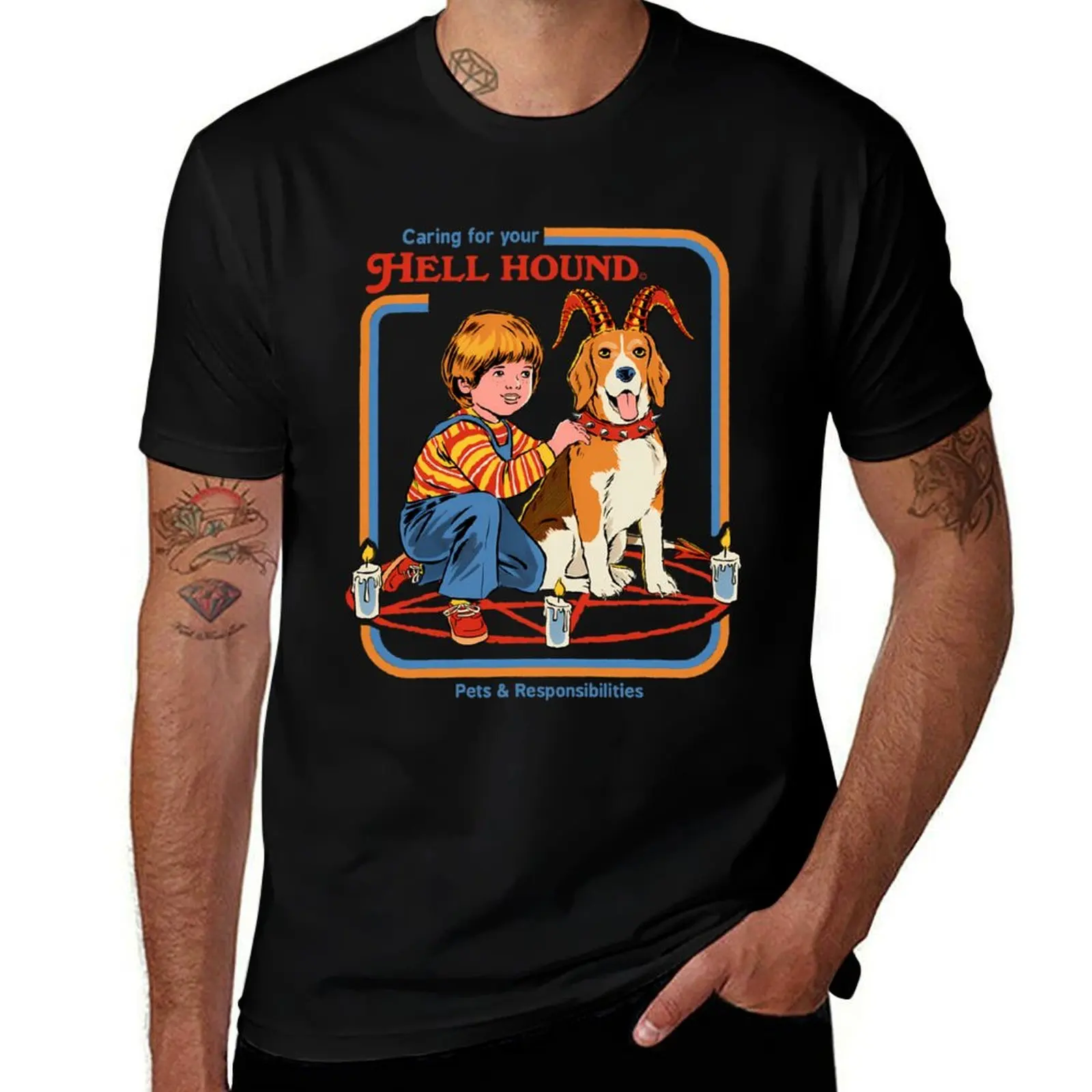 

Caring For Your Hell Hound T-Shirt cotton tshirt 100% man t shirts graphic
