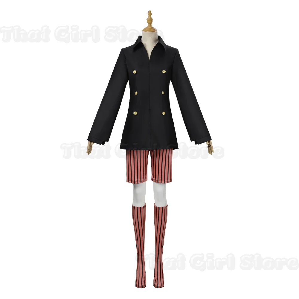 Women's Anime Cat Suit Hunter X Hunter Nephelpito Cosplay Costume Dark Blue School College Style Uniform for Halloween Party view 2