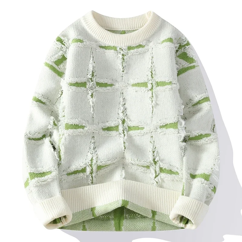 

O-Neck Sweater Men 2025 Autumn Winter Fashion Knitted Sweater Youth Lazy Loose Sweater Men's Knitwear Pullover Comfortable