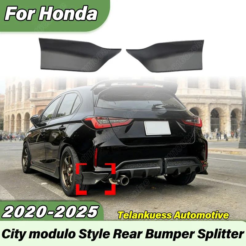 

For Honda City 2020 2021 2022 2023 2024 2025 Automobile Rear Bumper Air Knife Sports Racing Rear Bumper Spoiler Fins Body Kit