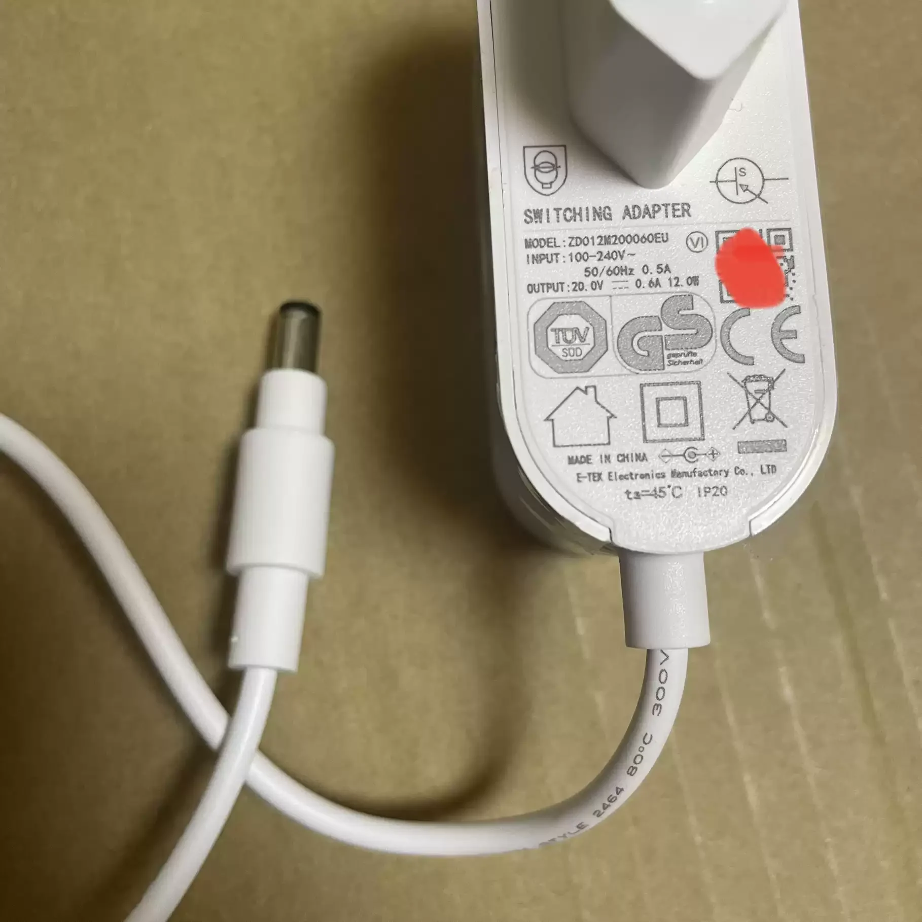 For ZD012M200060EU Charger for Xiaomi Mijia Dreame Sweeping Robot E10 E12 B112 CDZC103 20V 0.6A Power Adapter