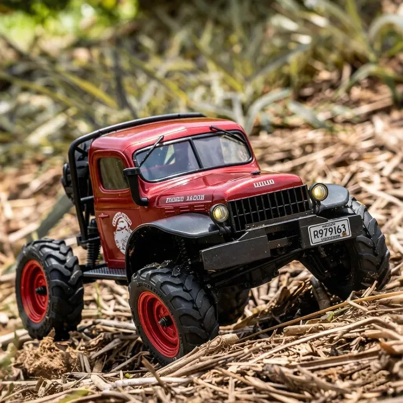 Hot 1/24 FMS Xiaoqi Remote Control Climbing Off-Road Vehicle 4WD Simulation Hard Shell RC Power Wagon Two-Speed Model With Light