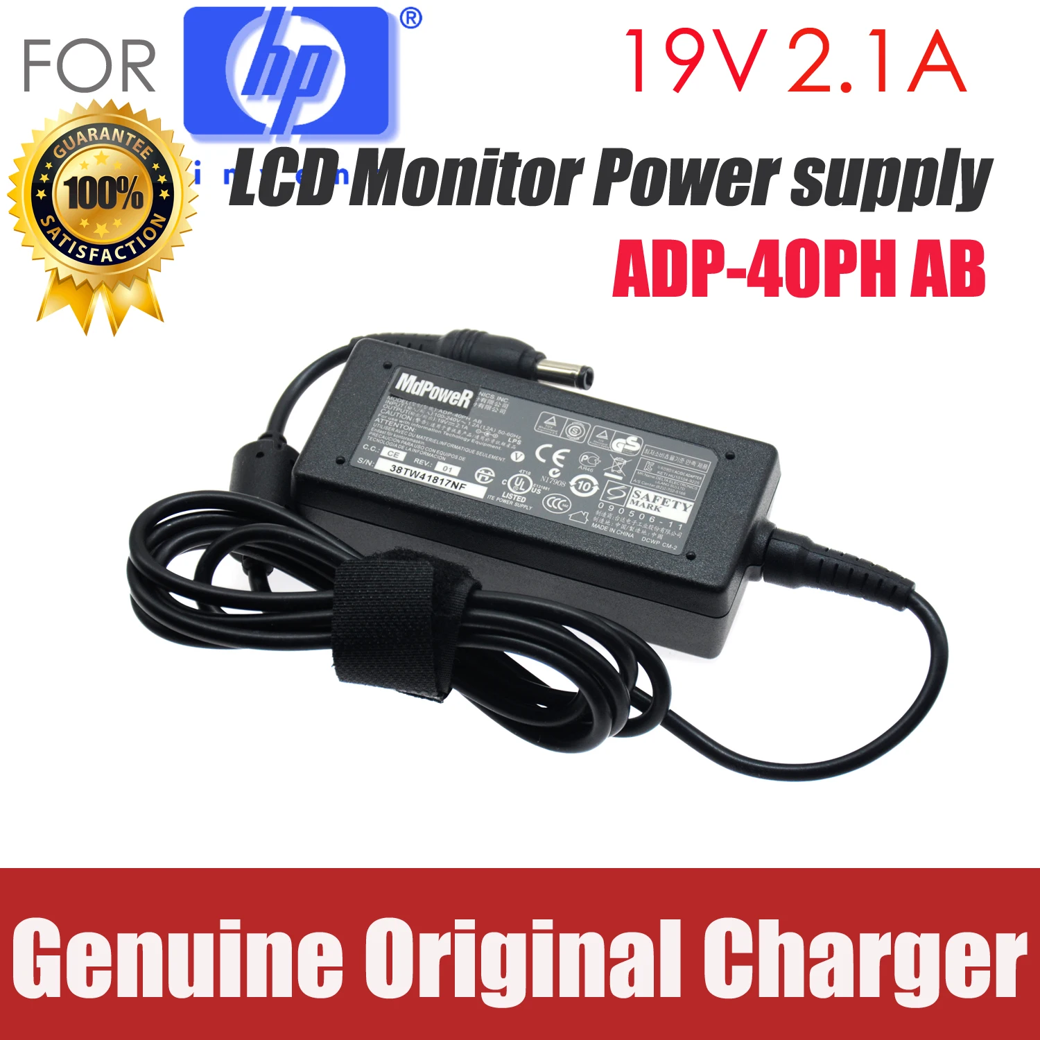 original FOR DELTA 19V 2.1A FOR HP LCD monitor AC adapter Power supply Pavilion 22f 22fw 22fi 23fi 27EA 27ES 27ER