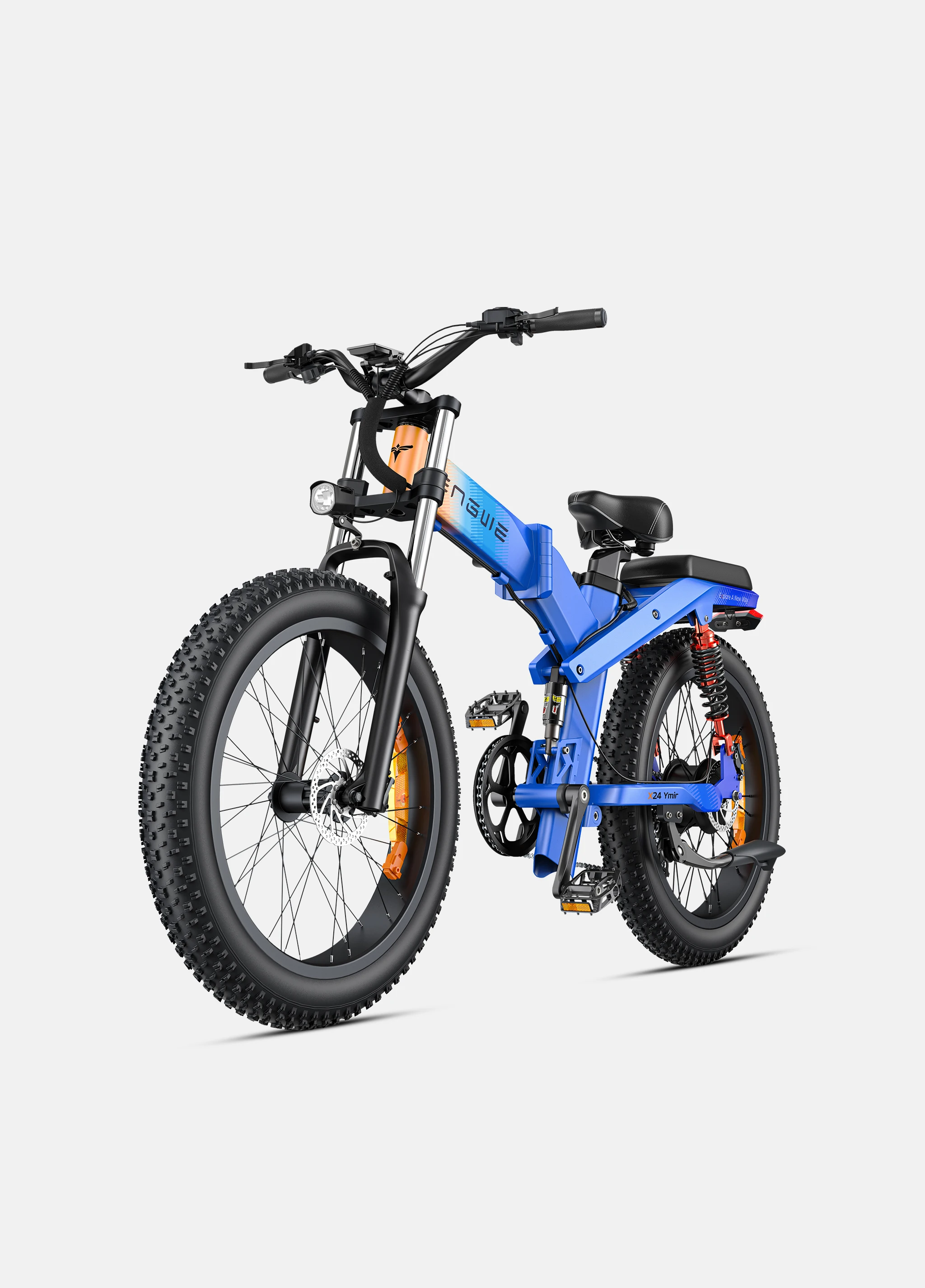 X24 Ymir Blue  Electric Motorcycle 48V29.2Ah 1000W 24*4.0inch fat tires off-road electric Bike hydraulic oil el 25 km/h