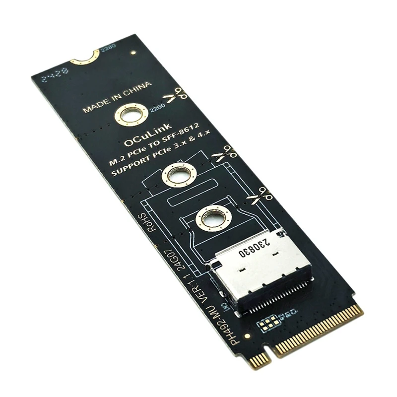 M.2 Nvme Pcie To Oculink Female Dock SFF-8612 Adapter M.2 Mkey Nvme To Oculink SFF-8611 SFF-8612 Adapter