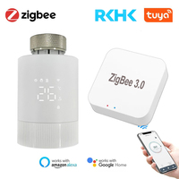 RKHK ZigBee3.0 Radiator Actuator Programmable Thermostatic Valve Tuya Temperature Controller Works With Alexa Google Smart Home