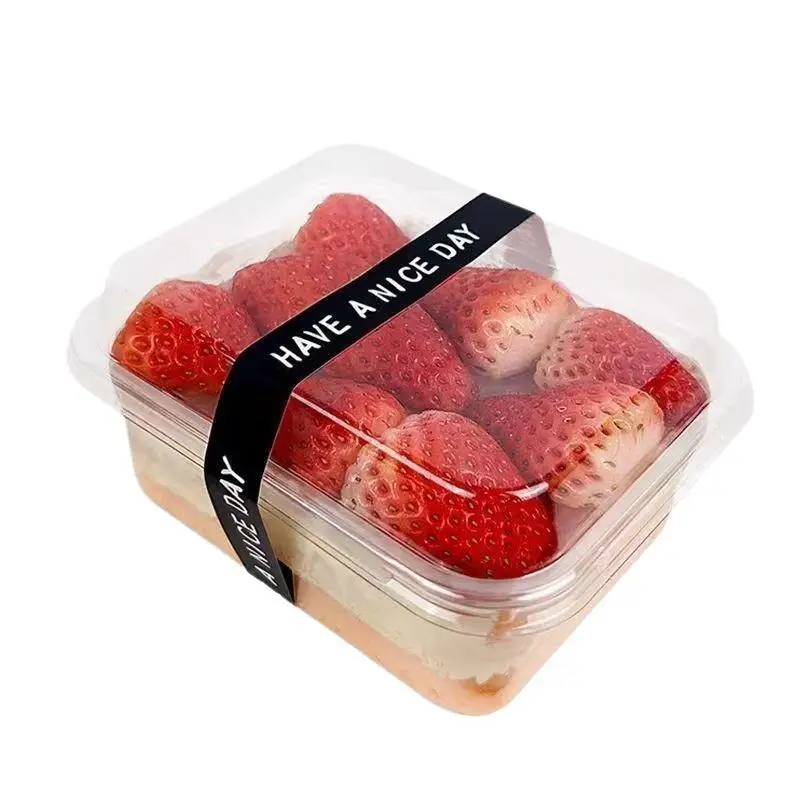 ~10/50Pcs Transparent Sandwich Cake Holder Bakery Food Boxes Cupcake Container Ice Cream Tiramisu Wrapping Package Boxes
