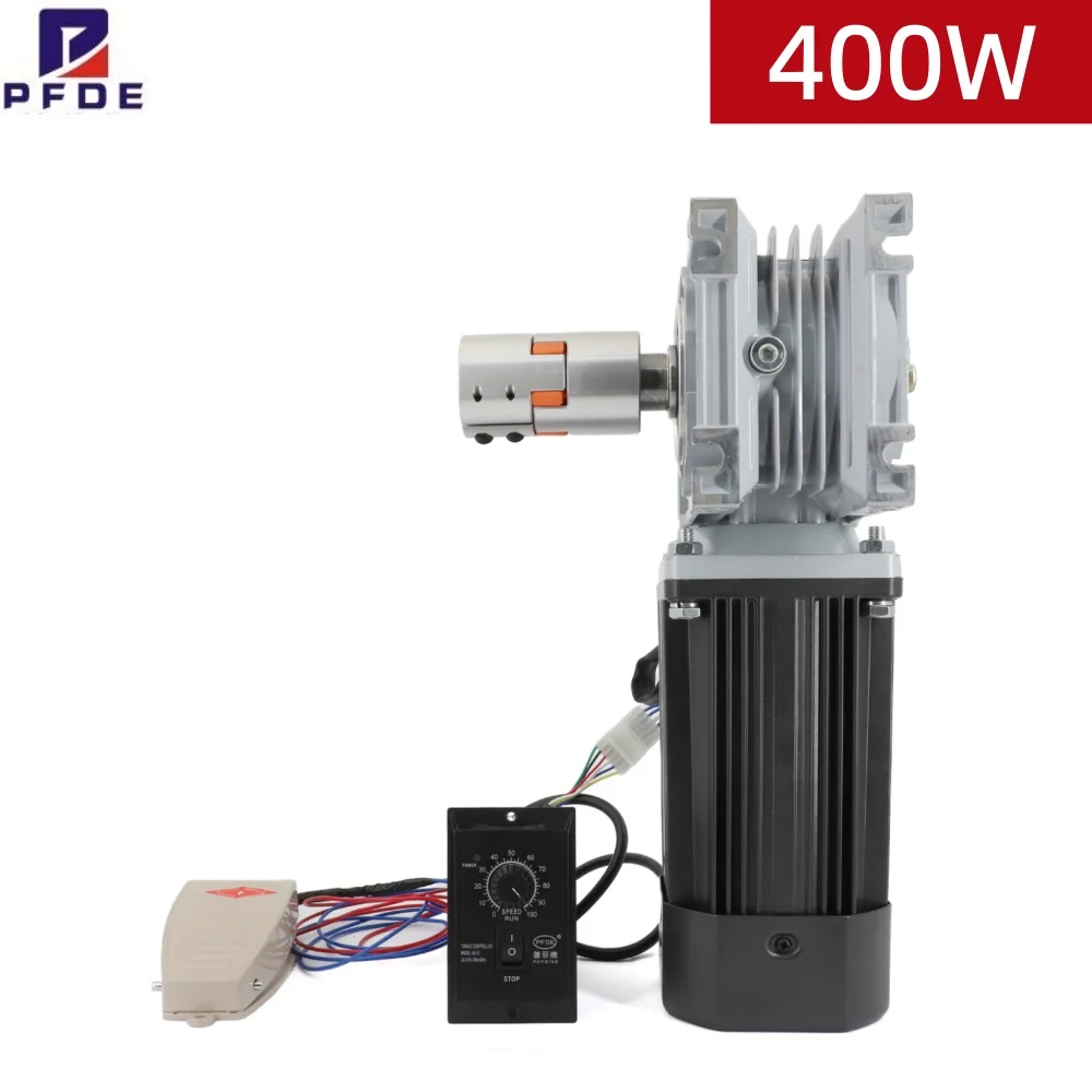 400W  220V Speed Regulating Motor+RV050 Single Phase Turbine Gearbox & Speed Controller Plum Blossom Coupling Set Output 10-25mm