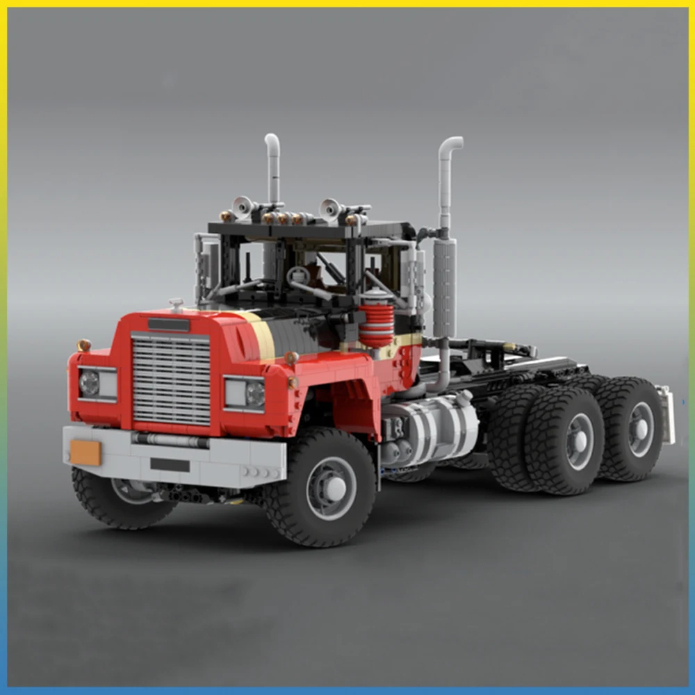 

НОВЫЙ MOC 3204 шт. RC 6x6 грузовик США, контейнер с головкой башни, трактор, прицеп, игрушка, подарок 1:13, модель Scalemodel, креативные идеи, технологические блоки