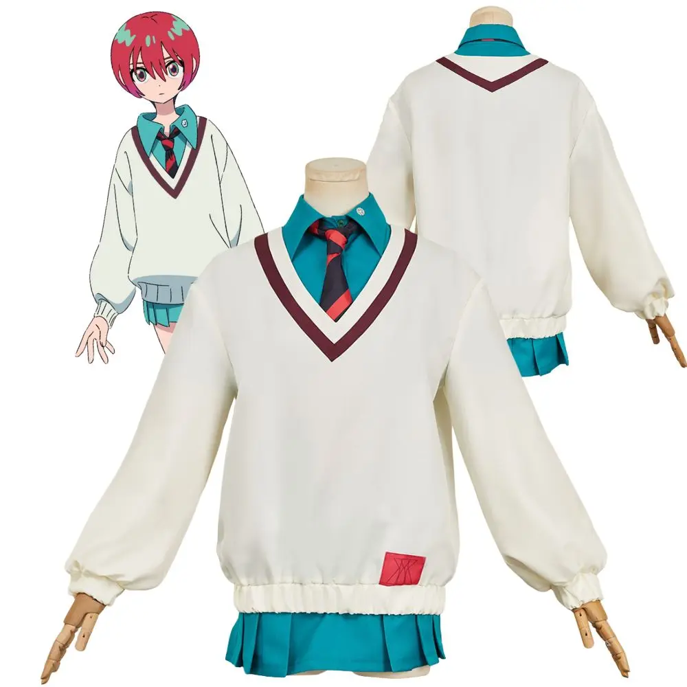 Amate Yuzuriha Cosplay Costume Fantasia Gundam Disguise for Girls School Uniform Skirt Sweatshirt Outfit Halloween Carnival Suit