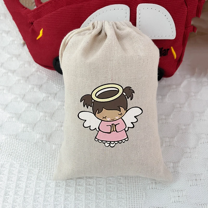 5pcs angel gift bags Boy Girl 1st Birthday party baby shower Baptism Christening First Holy Communion Christmas decoration sign