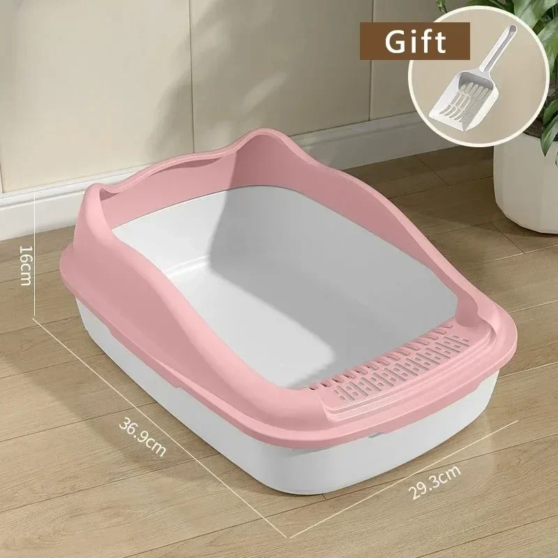 Grande lettiera semi chiusa per gatti con prevenzione di fuoriuscite aperta Lettiera per gatti extra large Forniture per animali domestici Lettiera per gatti Toilette per gatti