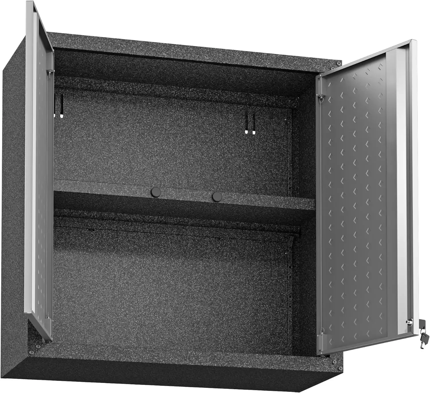 Comfort Fortress Floating Garage Storage Cabinet, Black/Grey