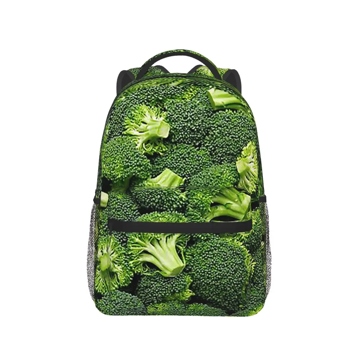 

Fresh Raw Broccoli Backpack Hot Sale Daypack Large Capacity Kids BookBag School Bag Shoulder Bags for Men Women