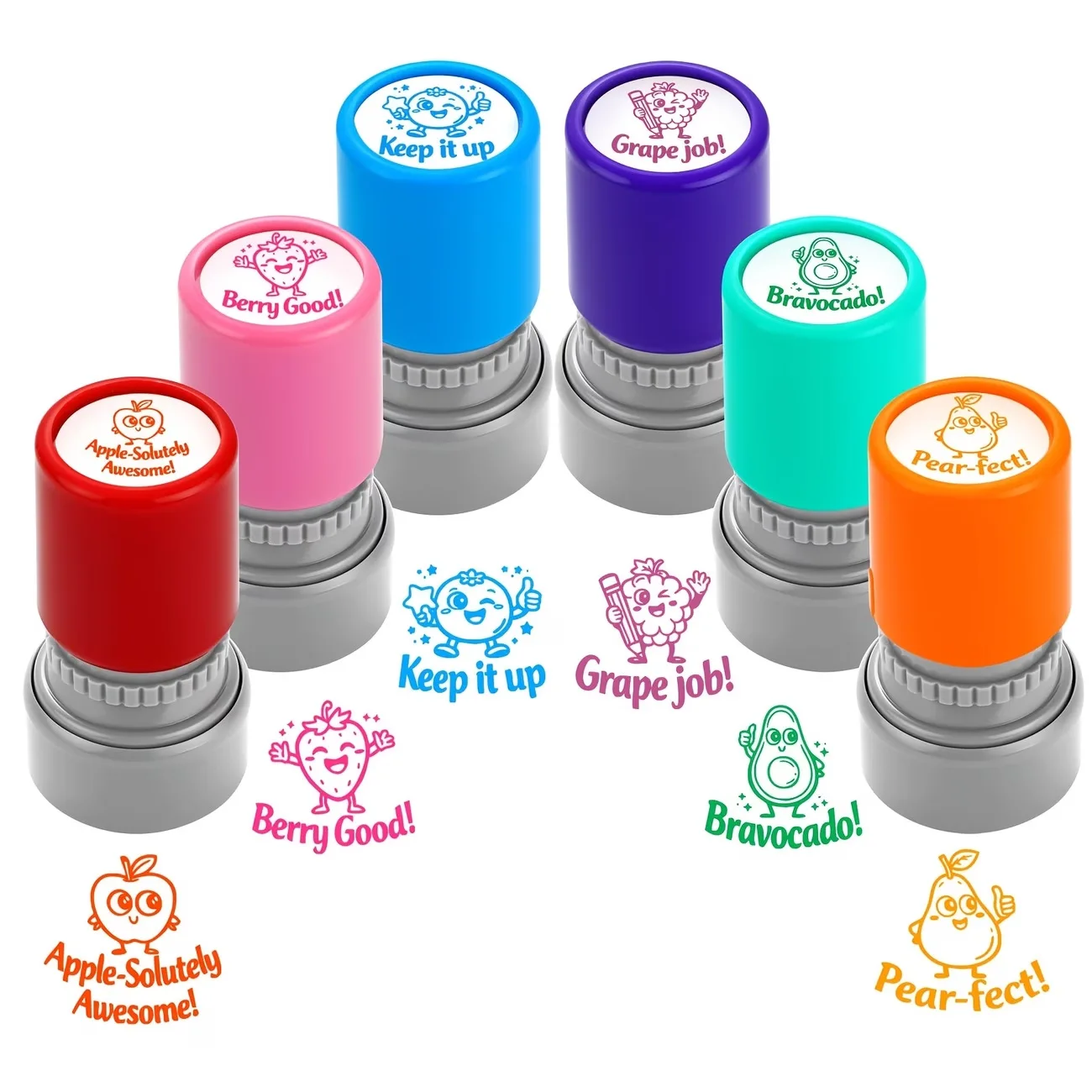 Teacher Reward Seal Cute Fruit Fun English Comment Seal Student Homework Encouragement