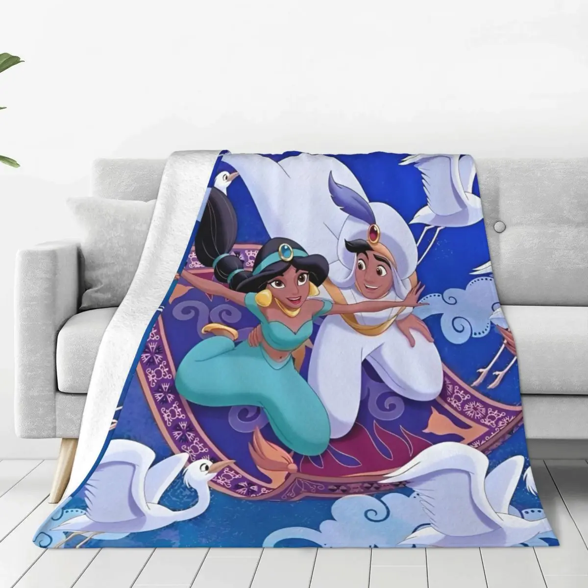 

Aladdins Flannel Blanket American animated Super Warm Throw Blanket for Couch Bed Travel Aesthetic Bedspread Sofa Bed Cover