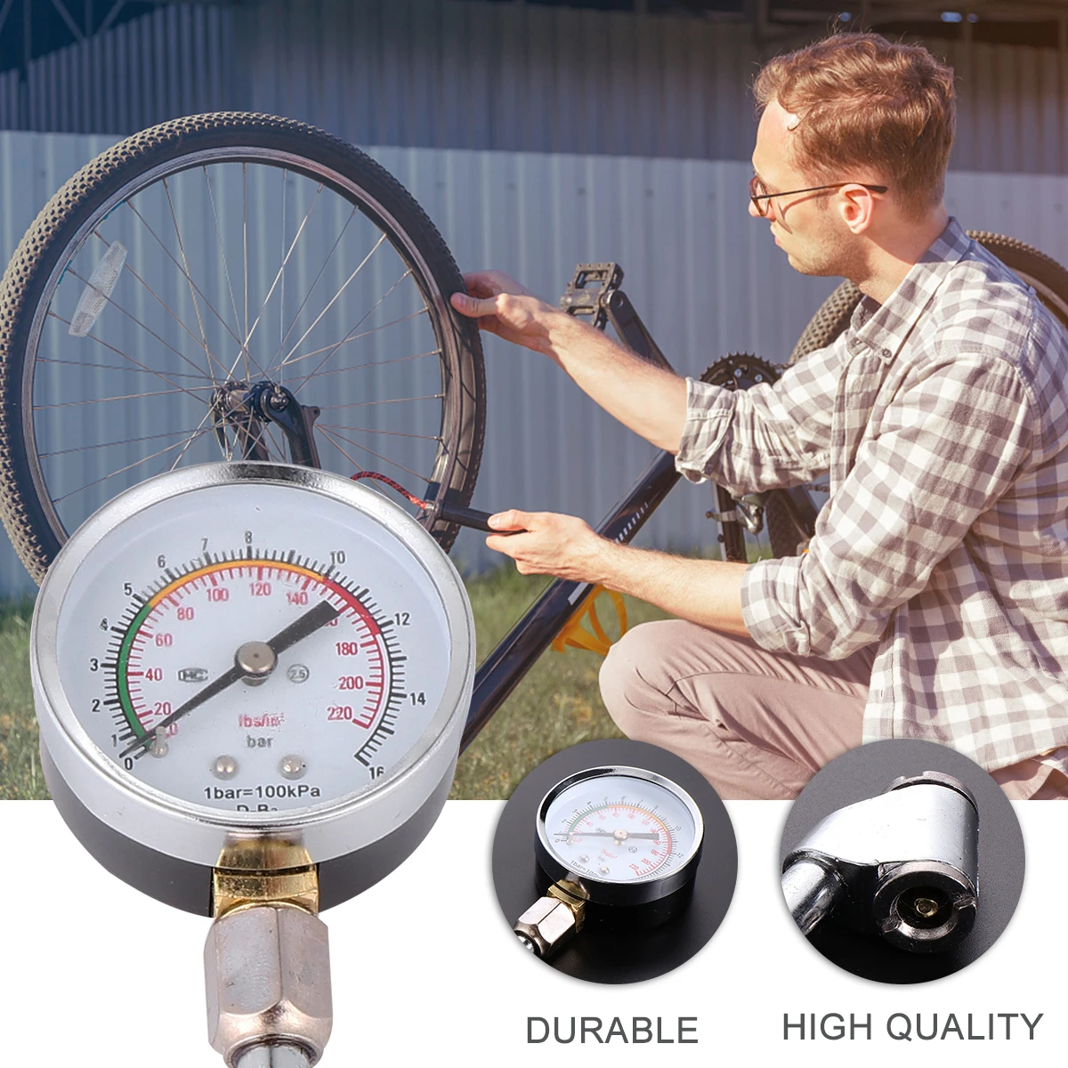 

1pc Multi-Functional Inflation Head Tire Inflation Connector Ergonomic Handle Lightweight Car Motorcycle Bike Inflator Tool Air
