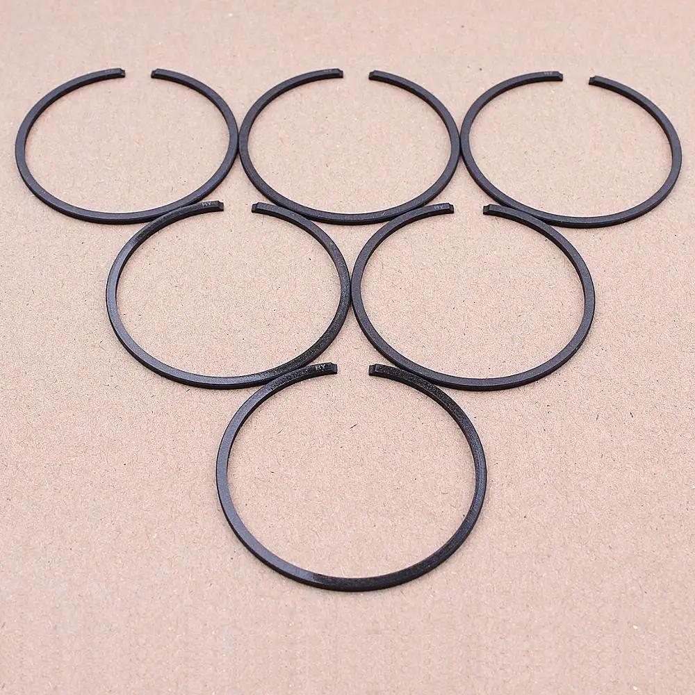 6Pcs/lot 44MM Piston Ring For Husqvarna 49 42 51 55 246 351 353 350 345 340 346 Chainsaw Replacement Parts 503289010