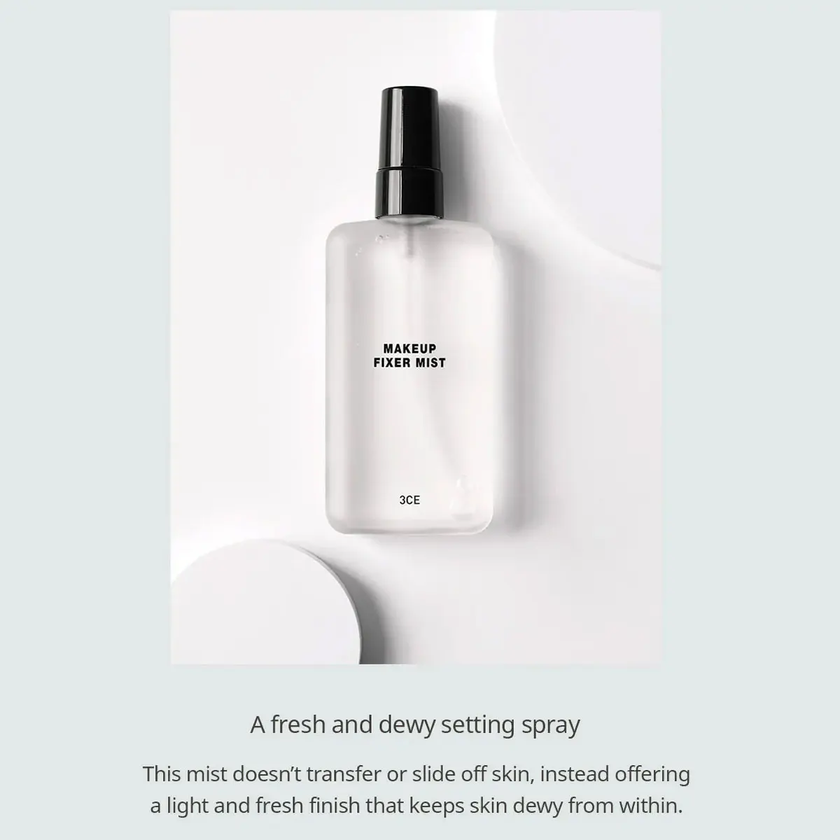 3CE Makeup Fixer Mist,Refreshing&Non-Sticky,Luxury Makeup,Translucent&Long-Lasting Makeup Lock,Korean Cosmetic Makeup