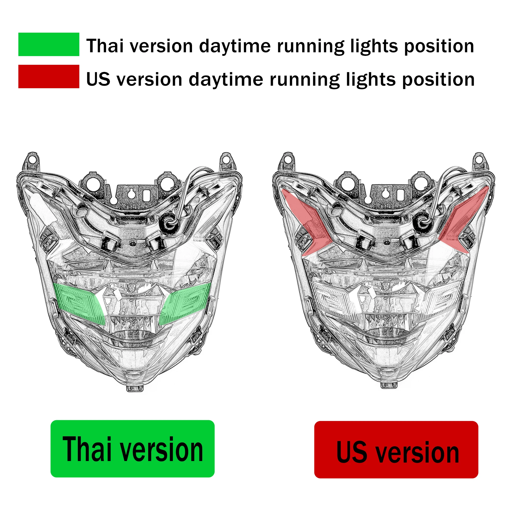 Fit For Honda CB500FA CB500F 2016 - 2018 Motorcycle Front Upper Fairing Cowl + HeadLight Assembly Headlamp