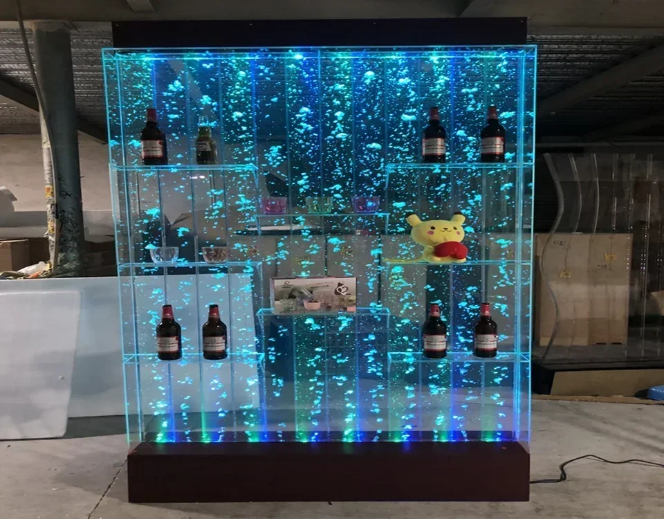 

Water Curtain Wall Wine Cabinet Screen Living Room Decoration Hallway Partition Water Wall Acrylic Bubble Wall