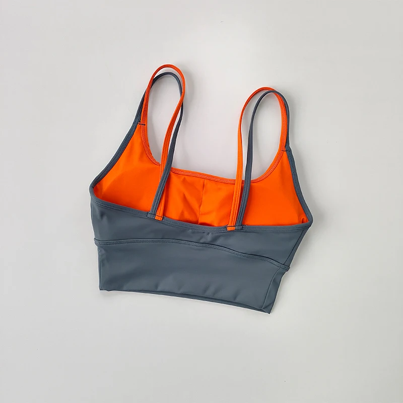 Sport-BH für Damen, Sommer, stoßdämpfend, formgebend, mit doppelten Trägern, Yoga-Top, schnelltrocknend, gegen Durchhängen, formgebender Fitness-BH – Detail 6