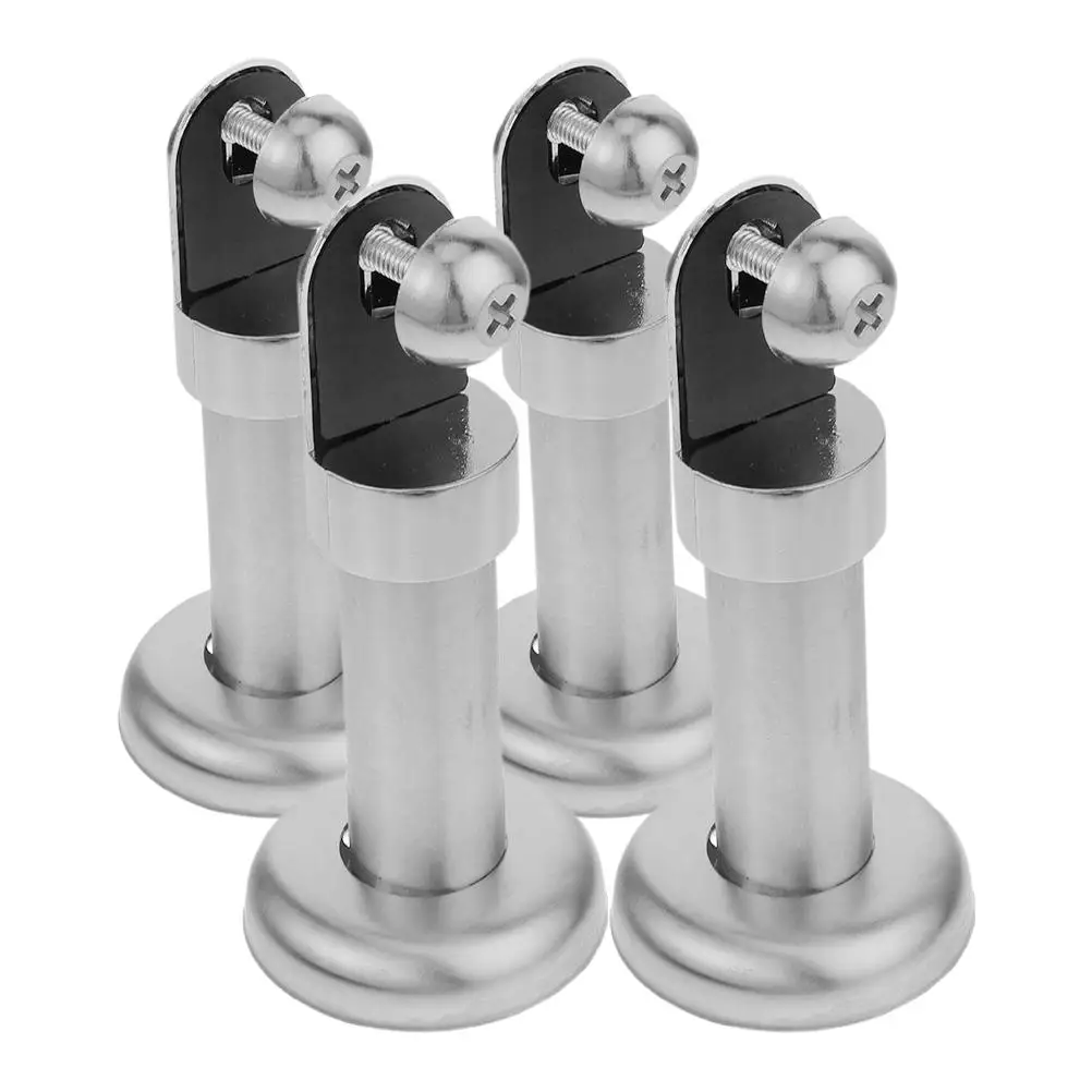 

4pcs Partition Support Feet Stainless Steel Restroom Cubicle Hardware Bracket Easy Installation Wide Applicability