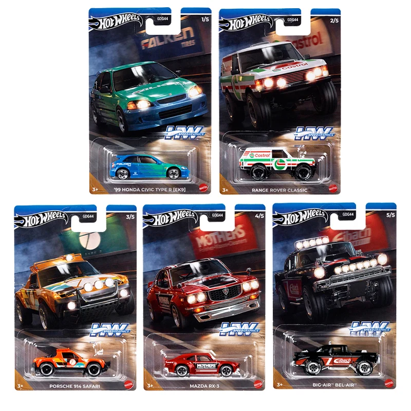 

Автомобили Hot Wheels GDG44-9C7J Honda/Range Rover/Porsche/Mazda/Big-Air Bel-Air 1/64, металлические Литые модели игрушечных автомобилей