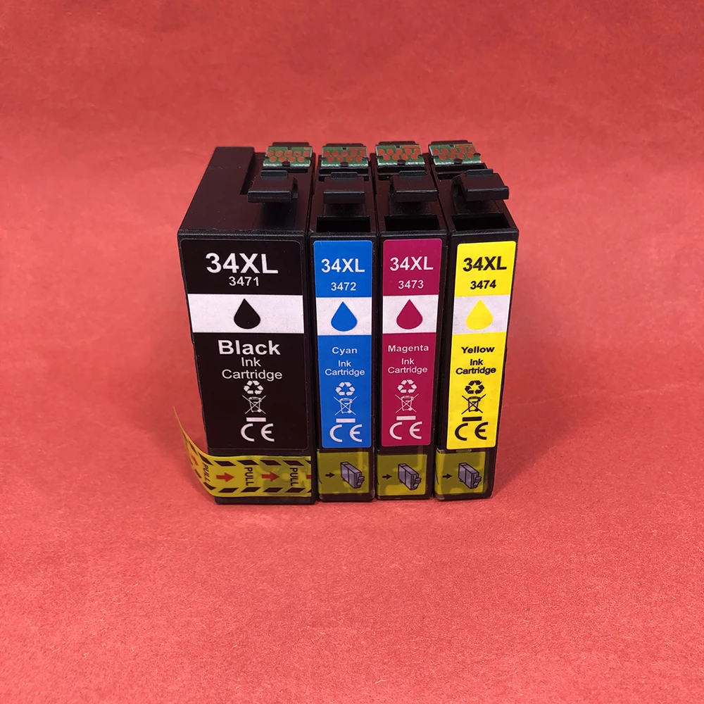 

34XL Compatible Ink Cartridge for Epson 34 T34XL T3471 T3472 T3473 T3474 for Epson Workforce Pro WF-3720 WF-3725 Printer