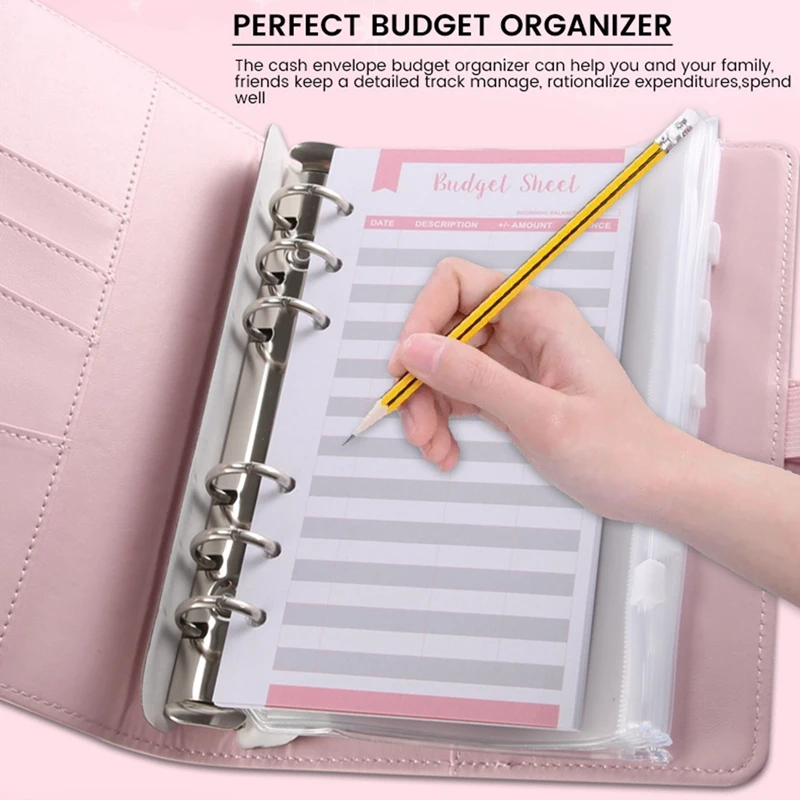 Segregator budżetowy A6 z kopertami gotówkowymi, segregatorami oszczędnymi, systemem kopert budżetowych do budżetowania, segregatorem