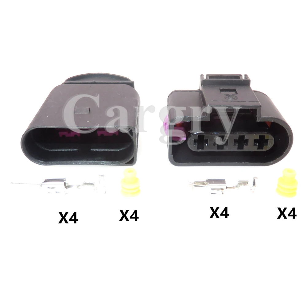 1 Set 4P 자동차 점화 코일 남성 플러그 여성 소켓 와이어 커넥터 폭스 바겐 아우디 1J0973724 1J0973824 4B0973724 638245-1