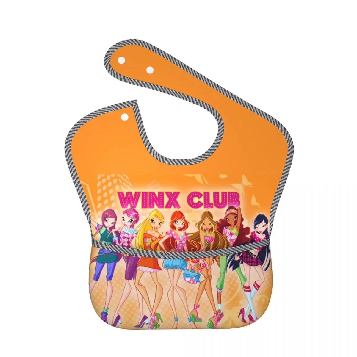 Winx Saga Club Baby Bibs for Baby Boy or Girl, Adjustable Bib Baby and Toddler Bib for Eating, Waterproof Fabric