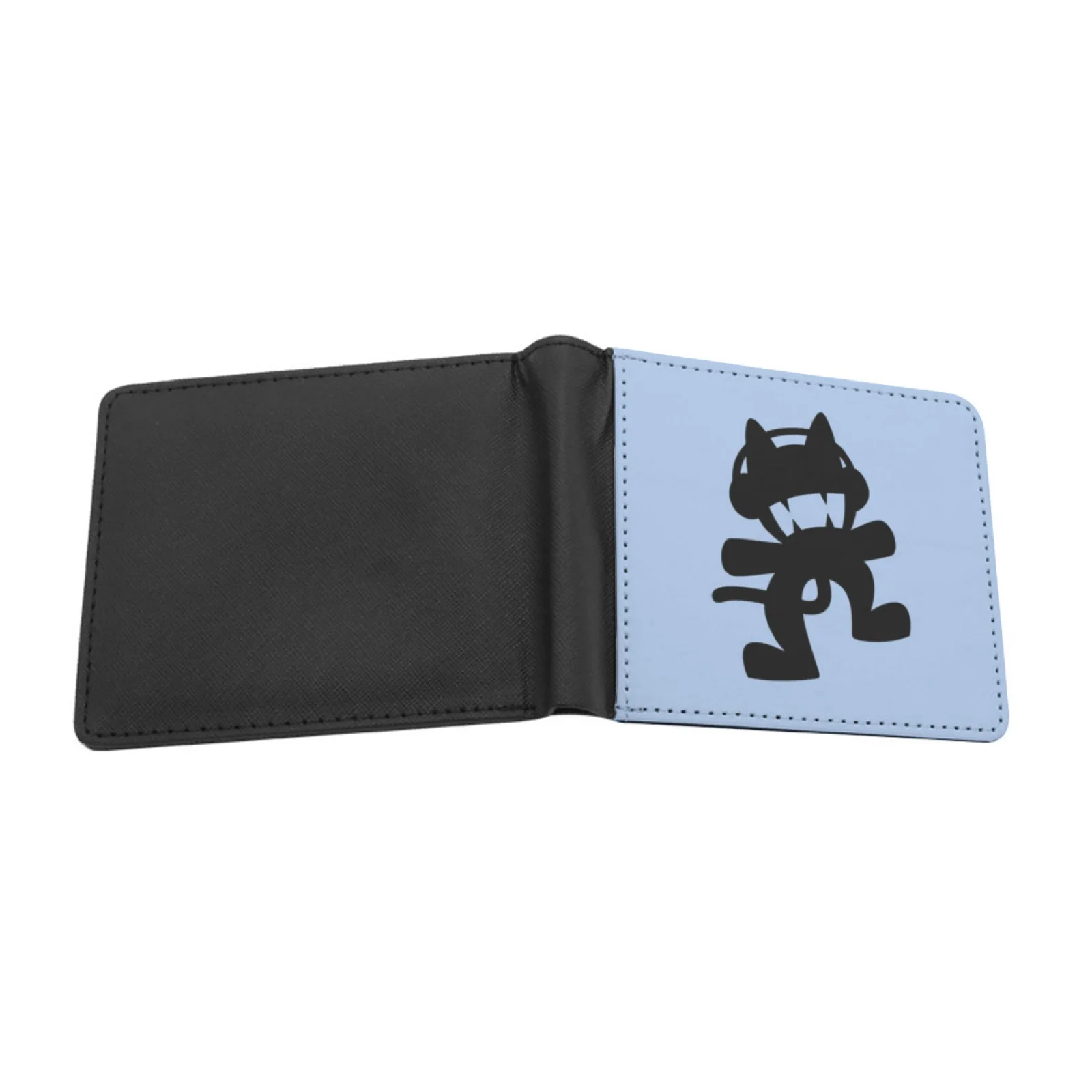 Monstercat شعار كلاسيكي تي شيرت الرجال النساء محفظة من جلد البولي يوريثان محفظة حامل بطاقة الائتمان محفظة قصيرة شعار Monstercat شخصية