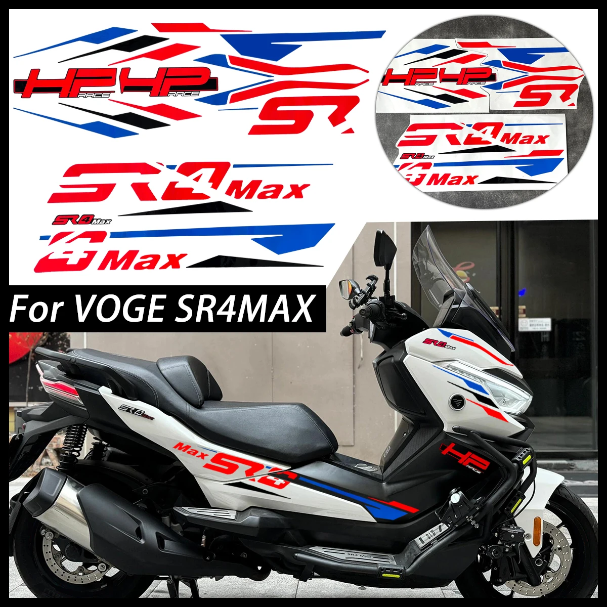 

For Loncin VOGE SR4MAX SR4 MAX Motorcycle Whole Body Decor Stickers Moto Scooter Modification Vinyl Waterproof Decal Accessories
