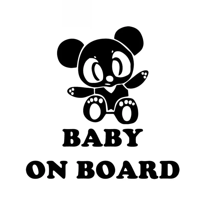 

Baby In The Car Creative Car Stickers Personalized Car Decoration Waterproof Pvc Window Decals Black/white, 16cm * 16cm