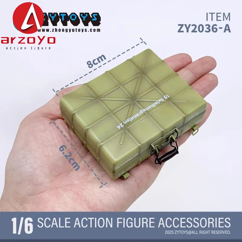 ZY2036 1/6 Scale Grenade กล่องชุด 6pcs Grenades หัวเข็มขัดโลหะทหาร for12'' Action Figure อุปกรณ์เสริม