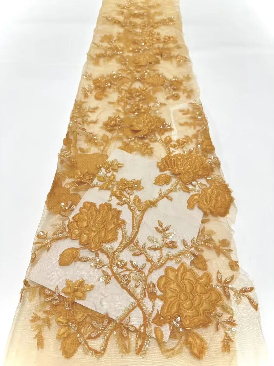 

Высокое качество нигерийский африканский французский гипюр тюль кружевная ткань с блестками вышивка бисером для вечерних свадебных платьев 5 ярдов