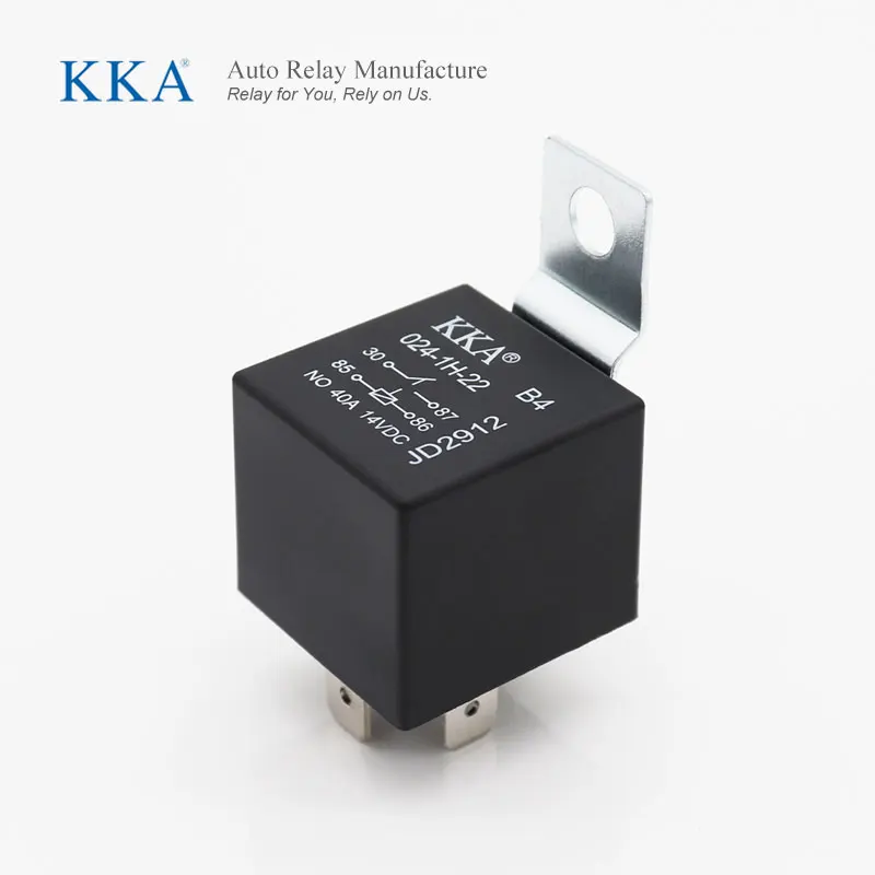 [25pcs/Pack] KKA-V4-Iron Back12V/24V 4pin/5pin Universal 40Amp Automotive Relay, Bosch Style Car Relays for Car, Motor, Vehicles