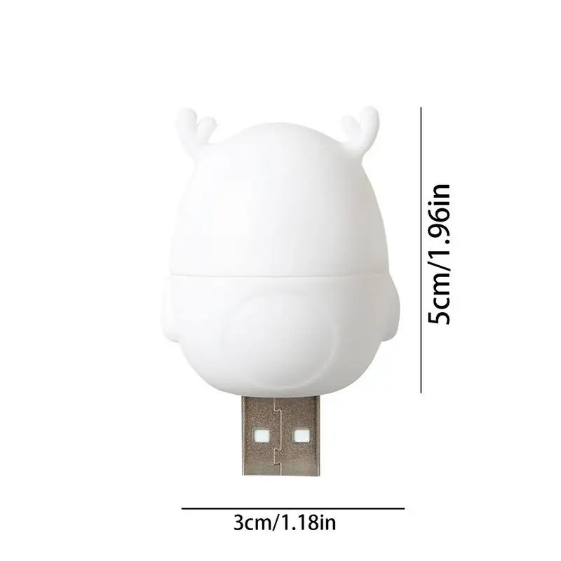 Luz de noche de ciervo para bebé, lámpara de Noche Blanca/cálida, Plug And Play, recargable por USB para niños, regalo para bebé, dormitorio de cabecera