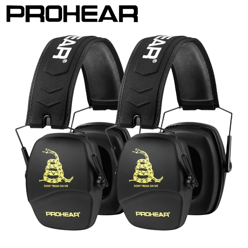

PROHEAR 2Pcs Tactical Earmuffs Professional Safety Passive Noise Reduction Printed Ear Protection for Gun Range Hunting Logging