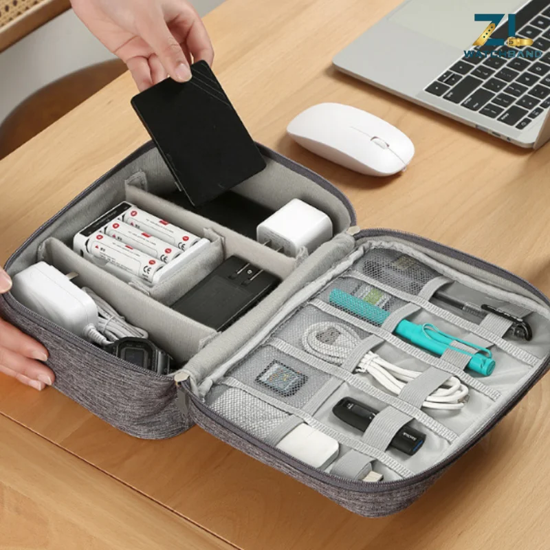 Cable Storage Bag Waterproof Digital Electronic Organizer Portable USB Data Line Charger Plug Storage Bag Travel Cable Organizer