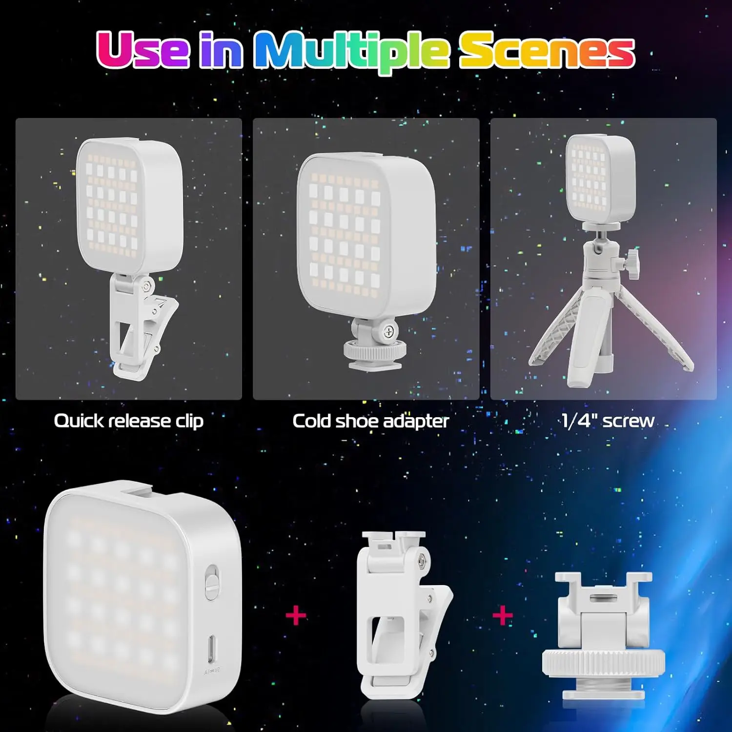 ULANZI-luces de vídeo U60 RGB, luz LED blanca para cámara, 360 ° a todo Color, iluminación de fotografía portátil CRI 95 + lámpara de Panel ajustable