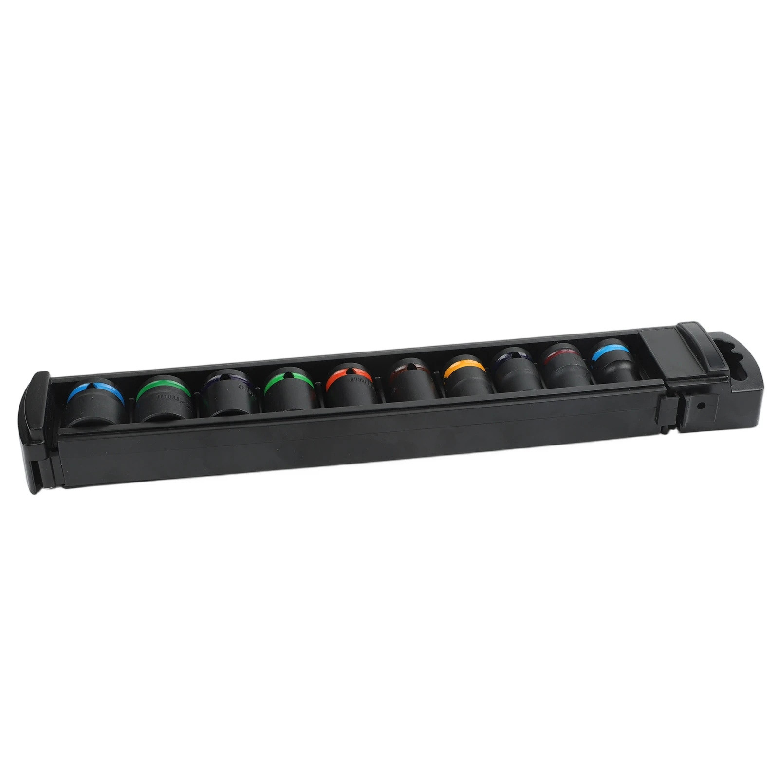 10PCS 10-24mm Thick Wall For Impact Sockets for 1/2in Drive Pneumatic Tool Socket Set with Color Coded Rings and Swivel Joint