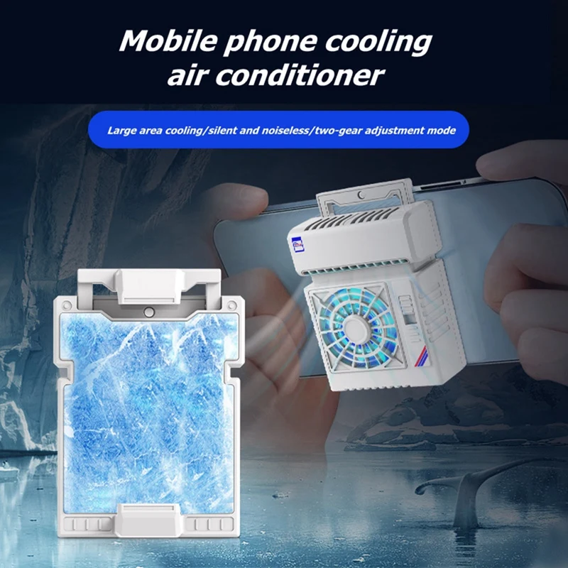 Mobile Phone Cooling Fan Semiconductor PUBG Game Cooler Radiator Air Conditioner Heat Sink For IOS Android Cooling Fan Durable