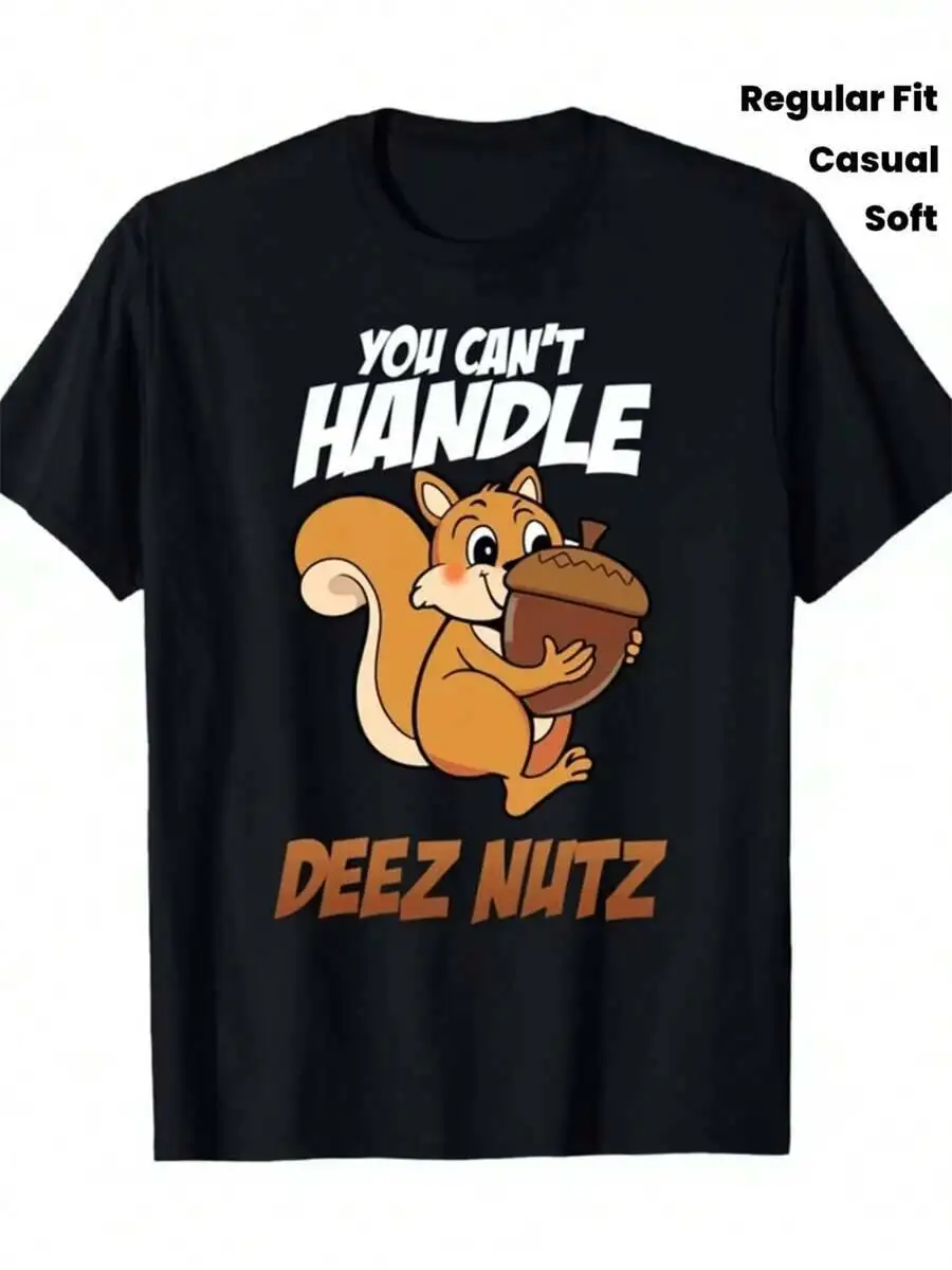 Plus Size, Funny Squirrel Emoticon-Shirt- You're Not Fit This Stuff Graphic Tee| Unisex Soft Crew Neck Shirt, Fun Nut Lover,