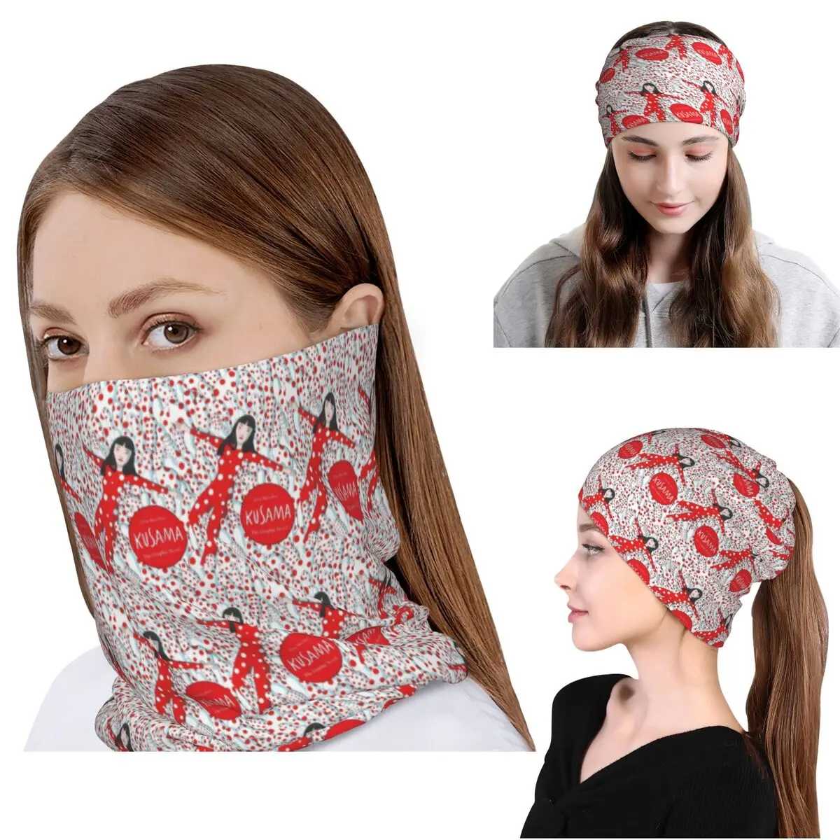 Yayoi Kusama Abstraktes Gemälde, Bandana, Halstuch, Maske, Schal, multifunktionale Sturmhaube, Mütze für Männer, Frauen, Erwachsene, für alle Jahreszeiten