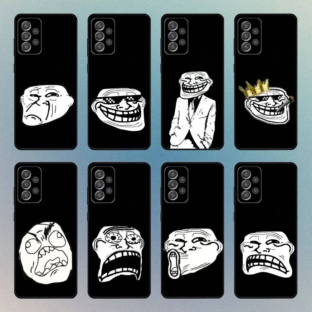 

T-Trollfaces Comics Memes Phone Case For Samsung S25,S24,S21,S22,S23,S30,Ultra,S20,Plus,Fe,Lite,Note,10,9,5G Black Cover