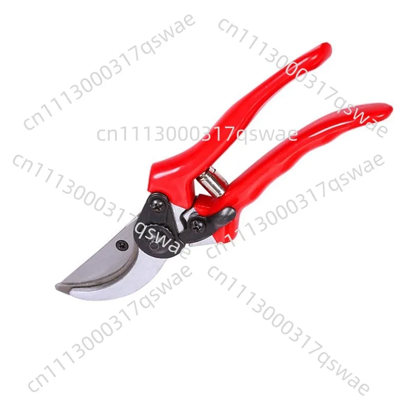 Red garden pruning tool steel alloy bypass pruning shears