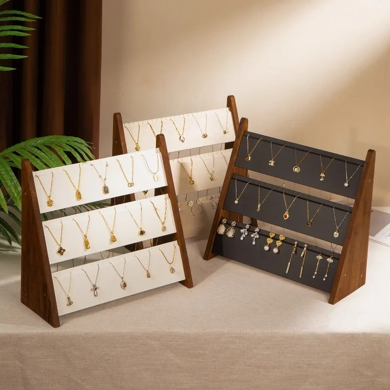 

Large Capacity Jewelry Storage Stand Counter Necklace Display Rack Jewellery Trinket Showcase Holde Necklace Organizer Shelf