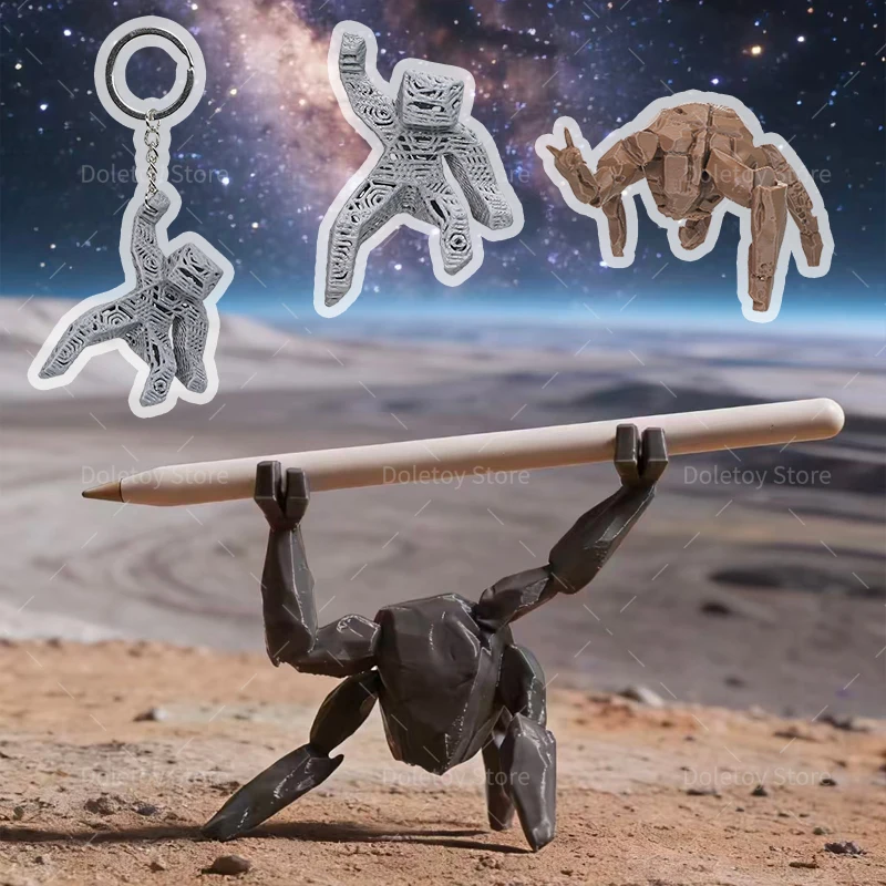 Figura de acción de Rocky impresa en 3D, coleccionables de la película, figura de Rocky el Extraterrestre y Grace, soporte para bolígrafos de Rocky, decoración del hogar, regalo para fans